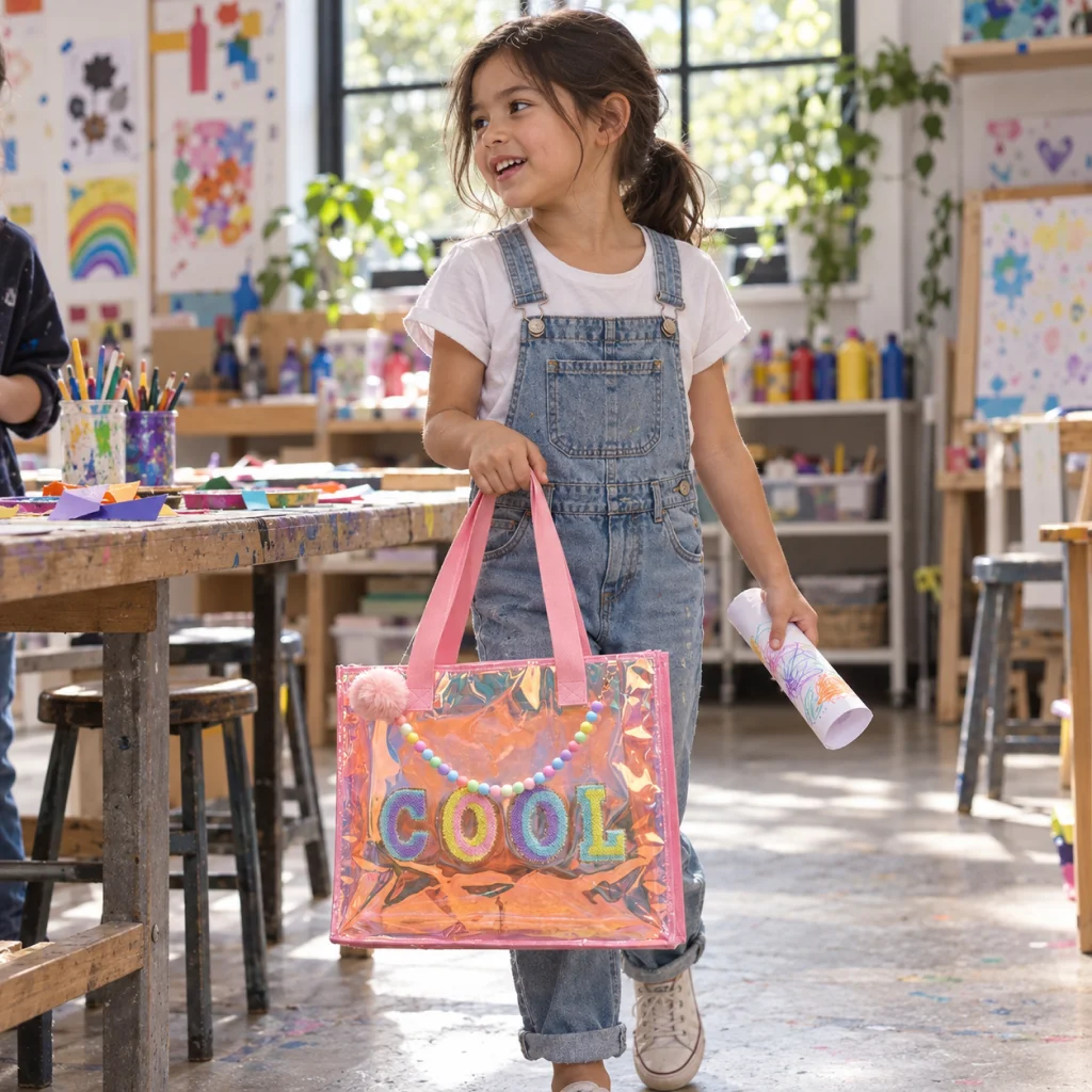 COOL Art Workshop Canvas Tote - Candid art workshop with a COOL tote 1