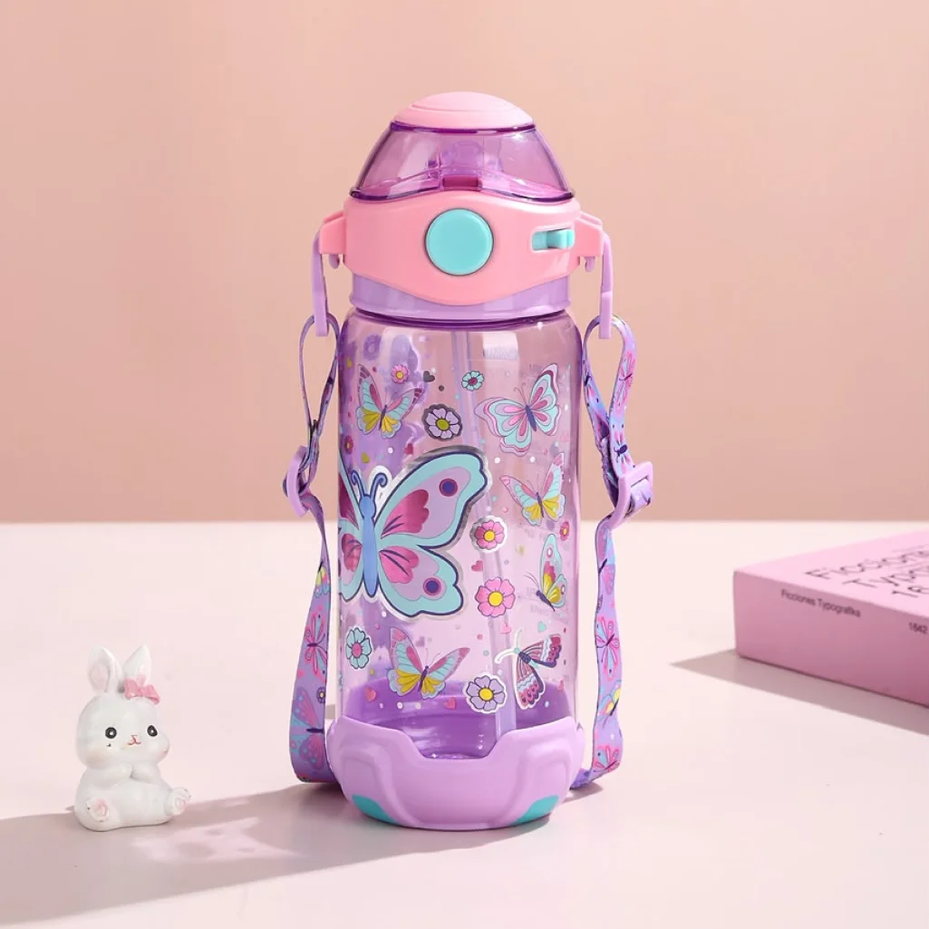 Flutter Butterfly Straw Water Bottle - image 51