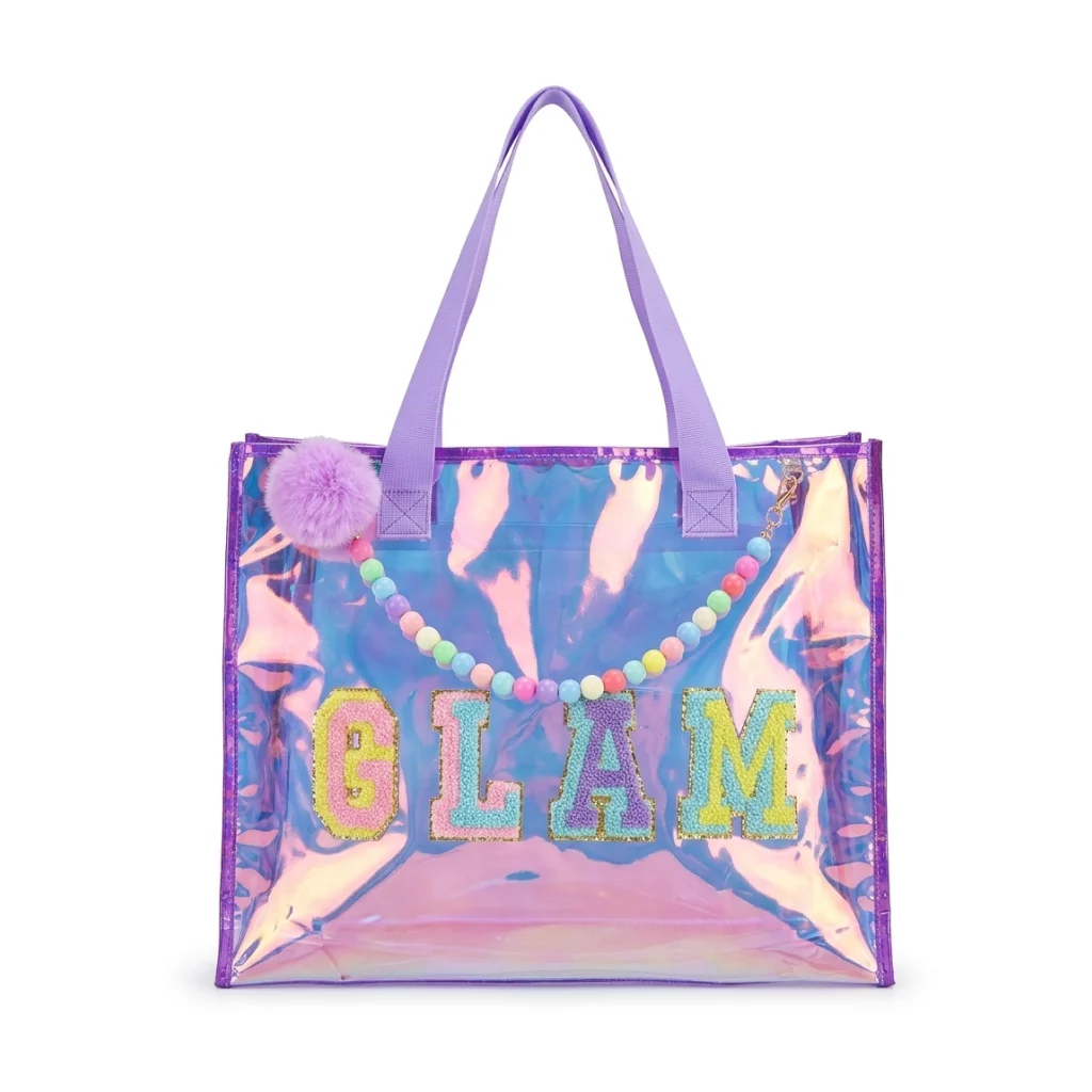 GLAM Sleepover Canvas Tote Bag - Front view