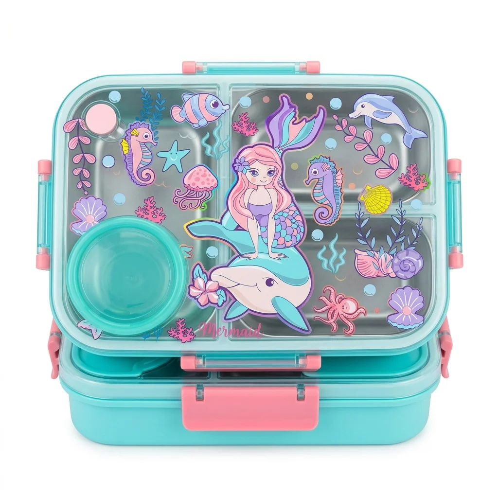 Magical Mermaid Bento Lunch Box - Front view