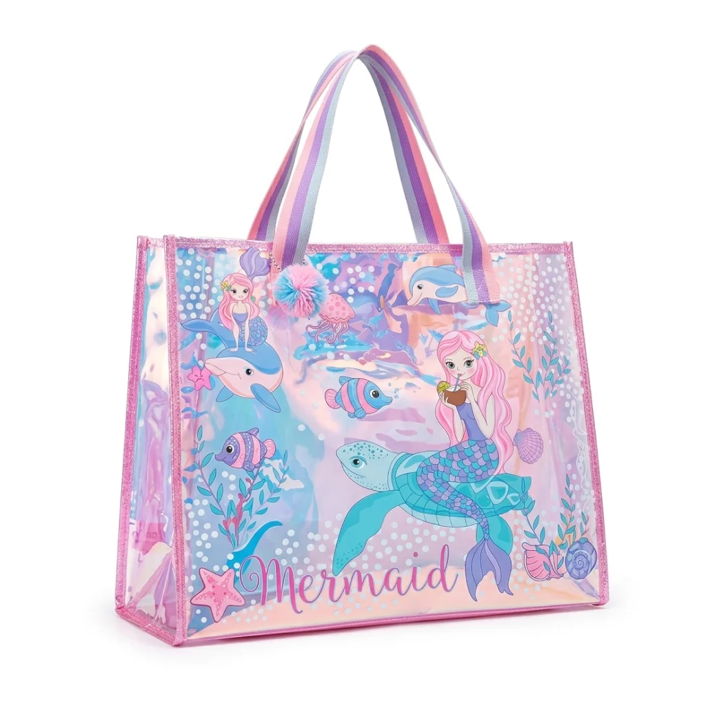 Mermaid Beach Canvas Tote Bag - Front view