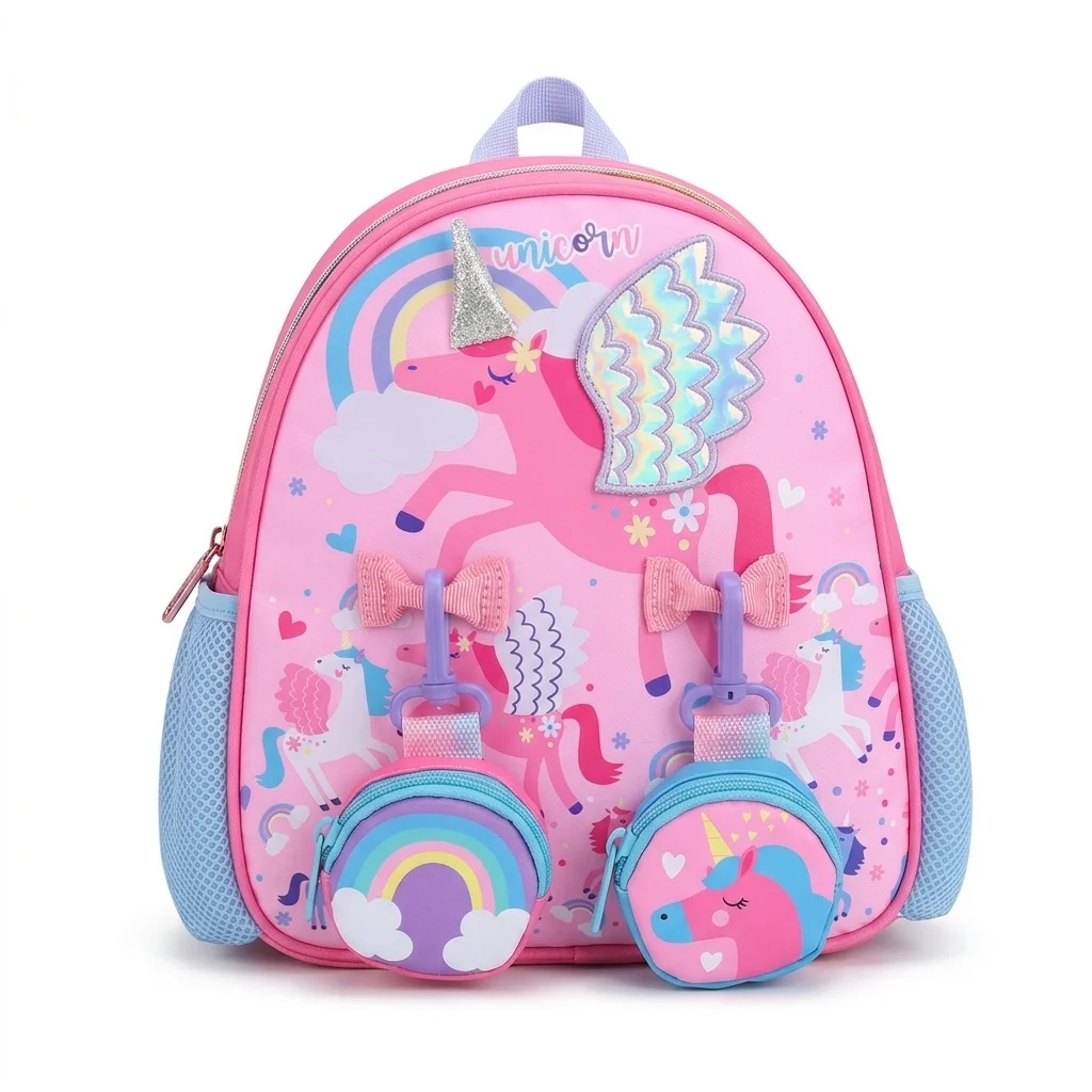 Pastel Dream Double Pocket Backpack - Front view
