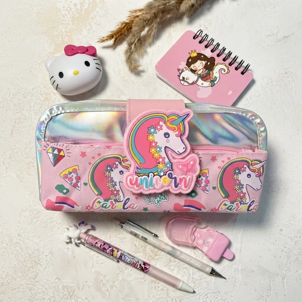 Pink Rainbow Unicorn Pencil Case - image 31