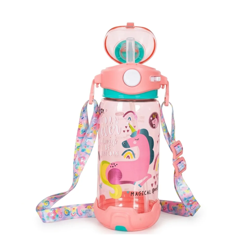 Pink Unicorn Dream Water Bottle - Front view